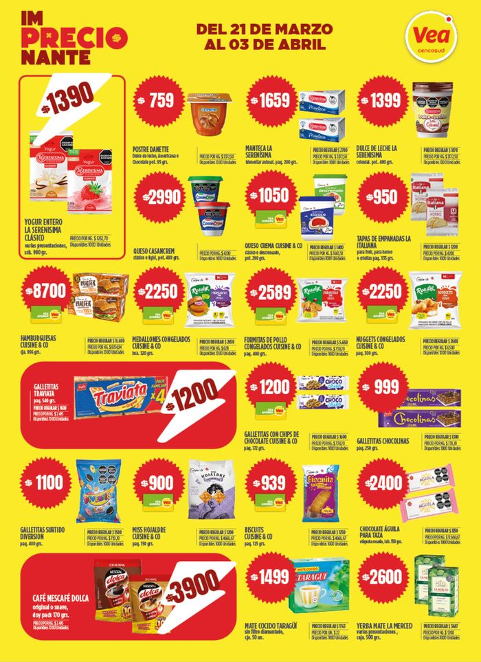 Catálogo Supermercados Vea en San Luis | Ofertas Supermercados Vea Cuyo  | 25/3/2024 - 3/4/2024