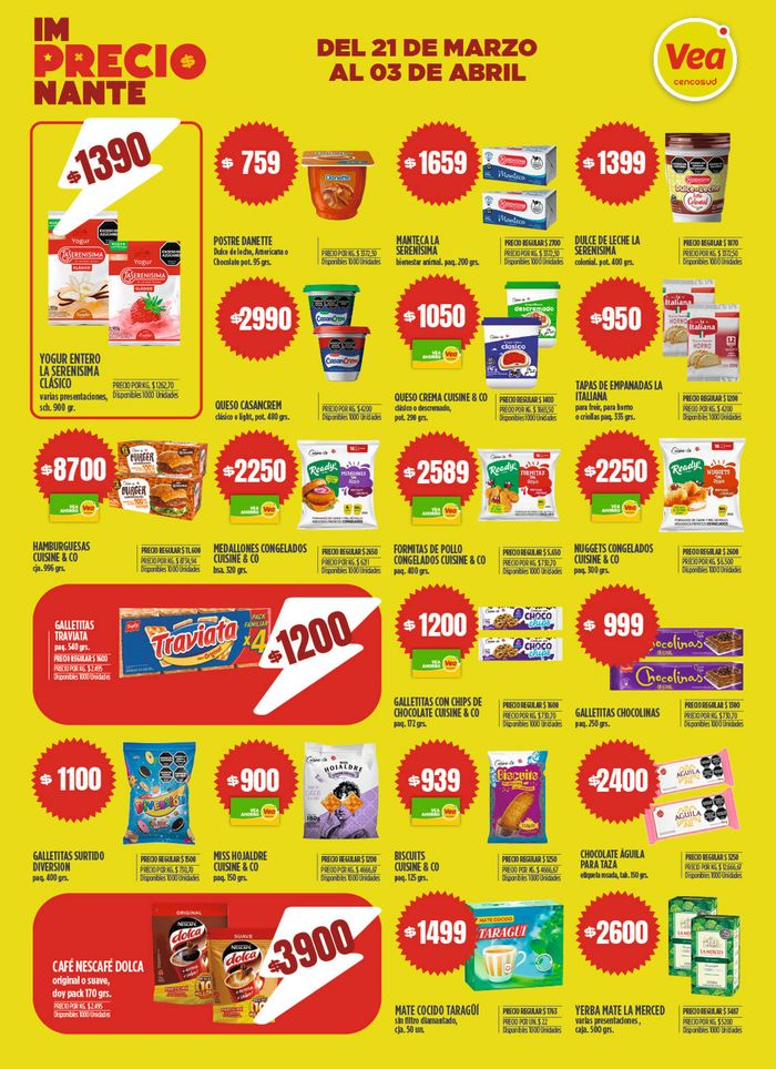 Catálogo Supermercados Vea en Luis Guillón | Ofertas Supermercados Vea BS AS  | 25/3/2024 - 3/4/2024