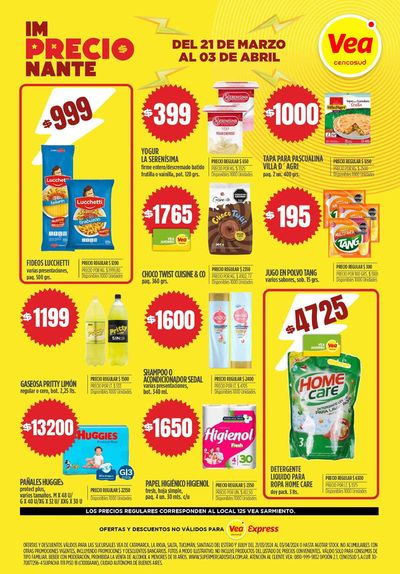 Catálogo Supermercados Vea en Castelar | Ofertas Supermercados Vea NOA | 25/3/2024 - 3/4/2024