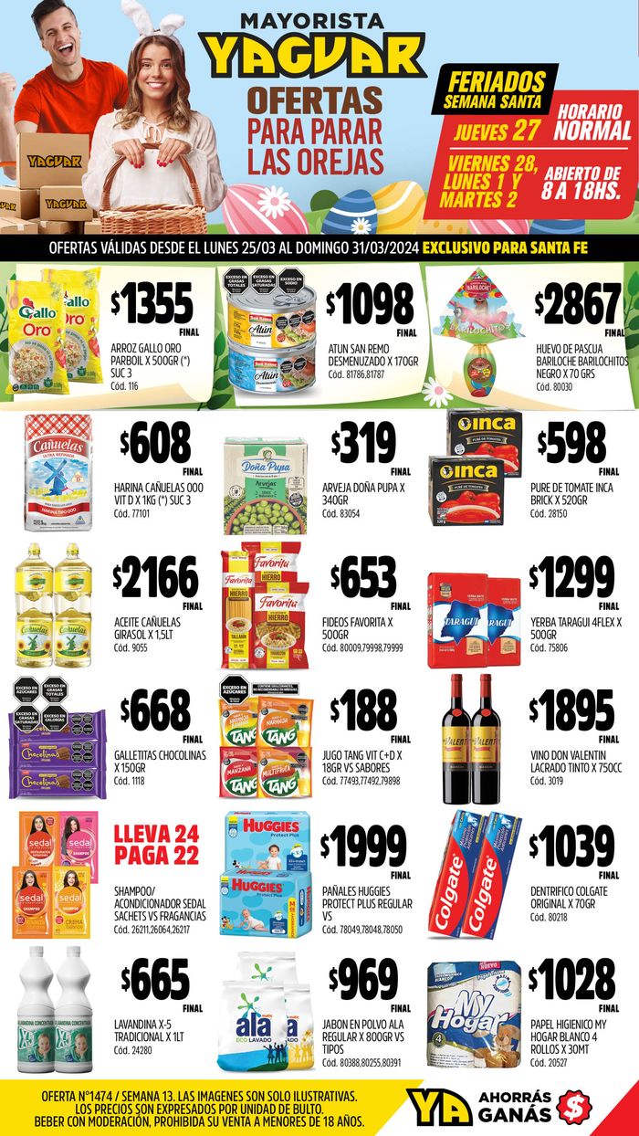 Catálogo Supermercados Yaguar en Santa Fe | Ofertas Supermercados Yaguar Santa Fe | 25/3/2024 - 31/3/2024
