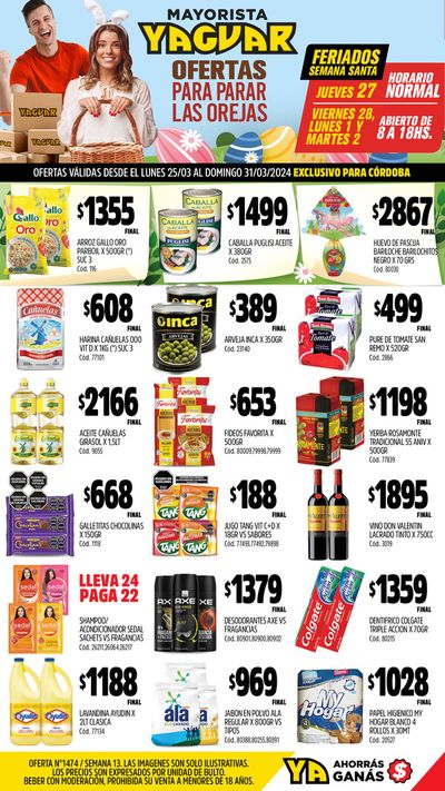 Ofertas de Hiper-Supermercados en Córdoba | Ofertas Supermercados Yaguar Córdoba de Supermercados Yaguar | 25/3/2024 - 31/3/2024