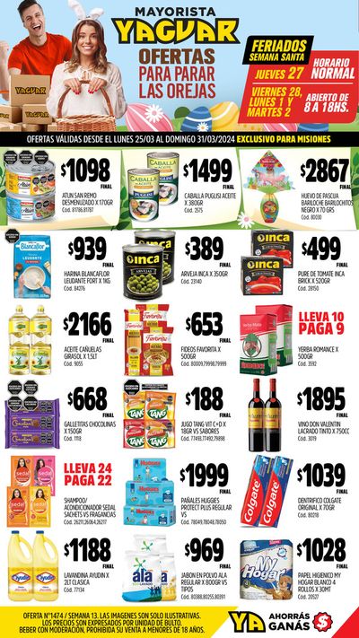 Ofertas de Hiper-Supermercados en Posadas | Ofertas Supermercados Yaguar Posadas de Supermercados Yaguar | 25/3/2024 - 31/3/2024