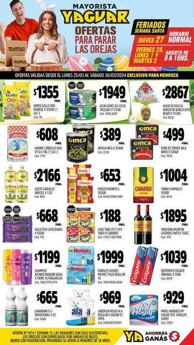 Catálogo Supermercados Yaguar | Ofertas Supermercados Yaguar Mendoza | 25/3/2024 - 30/3/2024