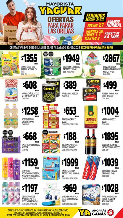 Catálogo Supermercados Yaguar | Ofertas Supermercados Yaguar SJ | 25/3/2024 - 30/3/2024