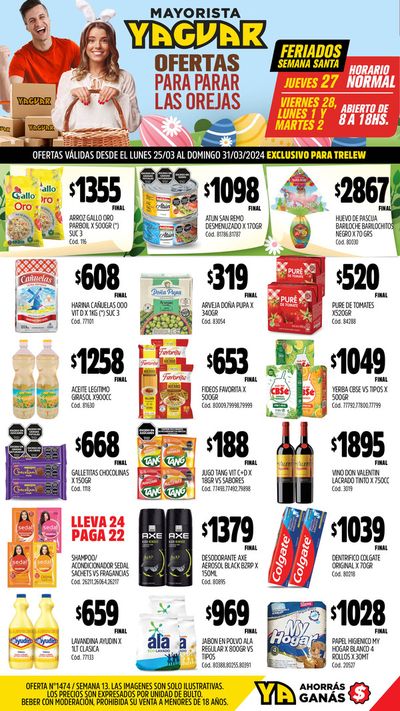 Catálogo Supermercados Yaguar | Ofertas Supermercados Yaguar Trelew | 25/3/2024 - 31/3/2024