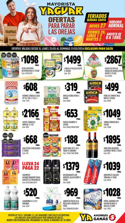 Ofertas de Hiper-Supermercados en Salta | Ofertas Supermercados Yaguar Salta de Supermercados Yaguar | 25/3/2024 - 31/3/2024