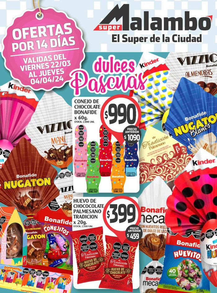 Catálogo Supermercados Malambo | Ofertas por 14 días - dulces Pascuas | 25/3/2024 - 4/4/2024