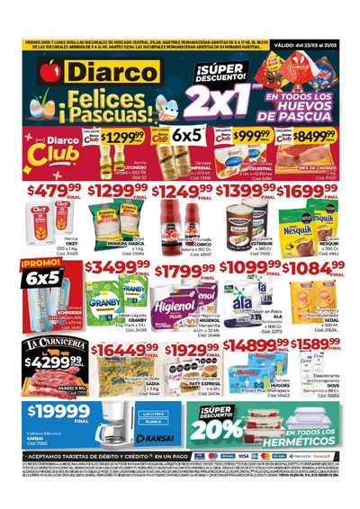 Ofertas de Hiper-Supermercados en Virrey del Pino | Diarco Ofertas GBA de Diarco | 26/3/2024 - 31/3/2024