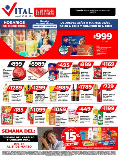 Ofertas de Hiper-Supermercados en Vicente López | ¡Ahorrá y Disfrutá! Abasto de Supermayorista Vital | 26/3/2024 - 2/4/2024