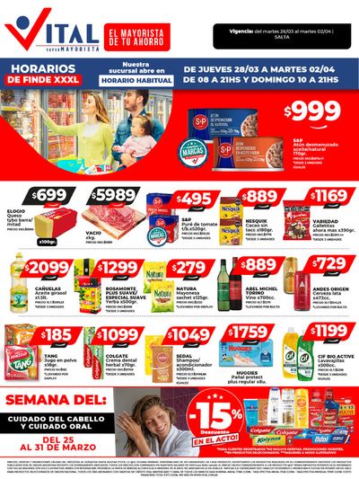 Ofertas de Hiper-Supermercados en Salta | ¡Ahorrá y Disfrutá! Salta de Supermayorista Vital | 26/3/2024 - 2/4/2024