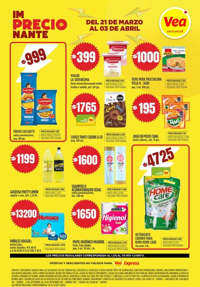 Catálogo Supermercados Vea | Ofertas Supermercados Vea Córdoba | 26/3/2024 - 3/4/2024