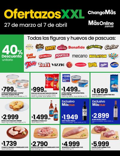 Ofertas de Hiper-Supermercados | OFERTAZOS XXL  de HiperChangomas | 27/3/2024 - 7/4/2024