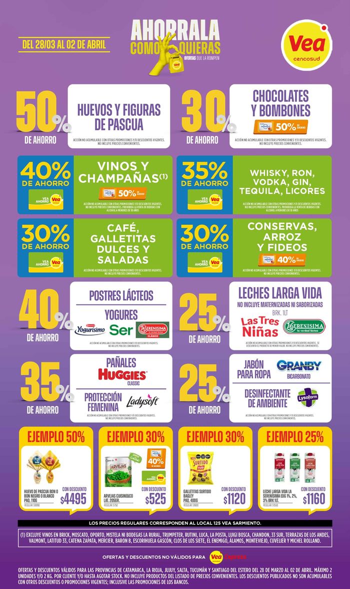 Catálogo Supermercados Vea en San Miguel de Tucumán | Ofertas Supermercados Vea NOA  | 28/3/2024 - 2/4/2024