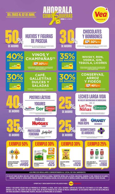 Ofertas de Hiper-Supermercados en Las Heras (Mendoza) | Ofertas Supermercados Vea NOA  de Supermercados Vea | 28/3/2024 - 2/4/2024