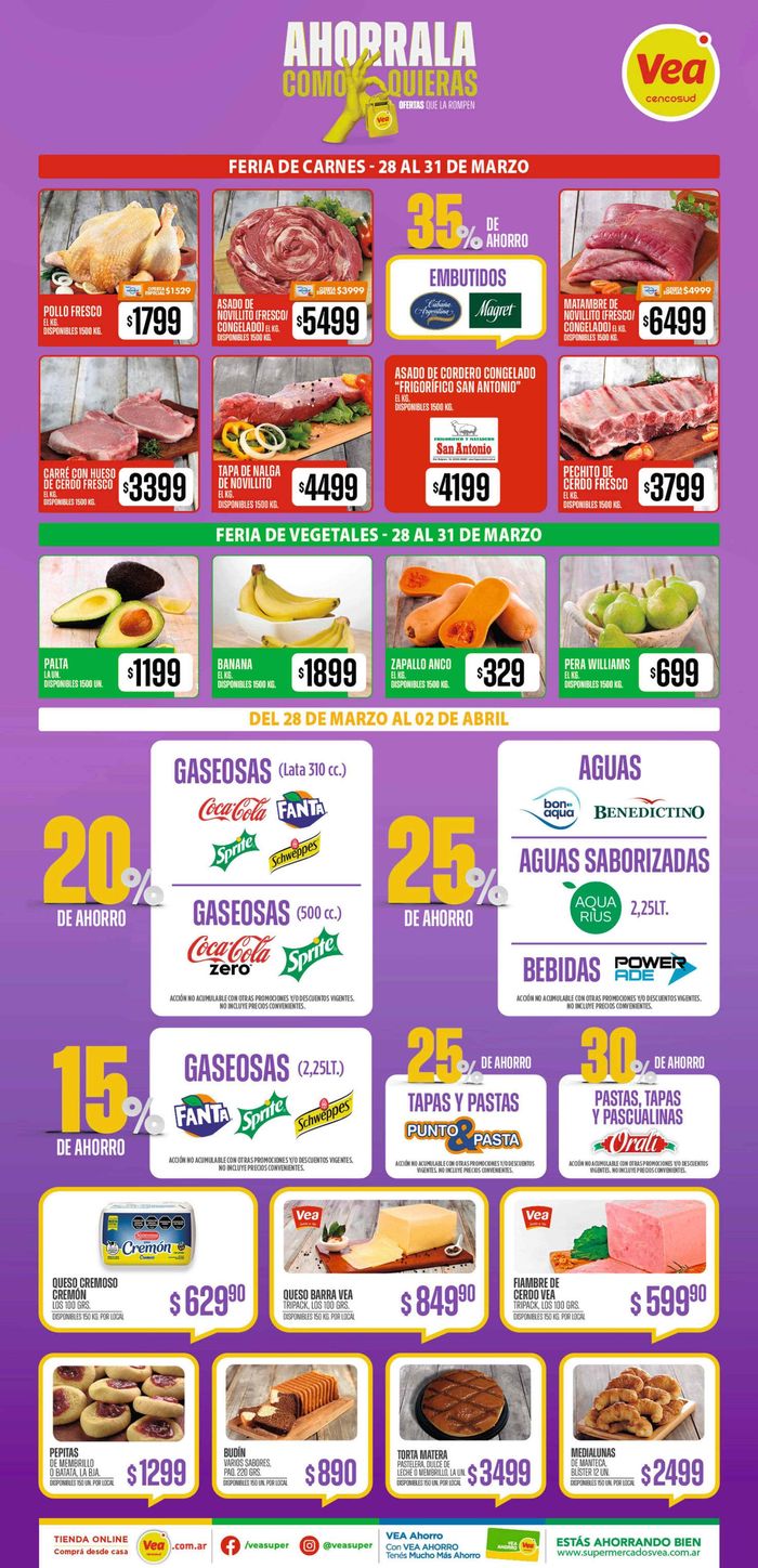 Catálogo Supermercados Vea en Chivilcoy | Ofertas Supermercados Vea NEA | 28/3/2024 - 2/4/2024