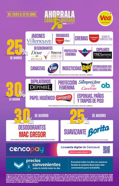 Catálogo Supermercados Vea en Villa Mercedes | Ofertas Supermercados Vea Cuyo | 28/3/2024 - 2/4/2024
