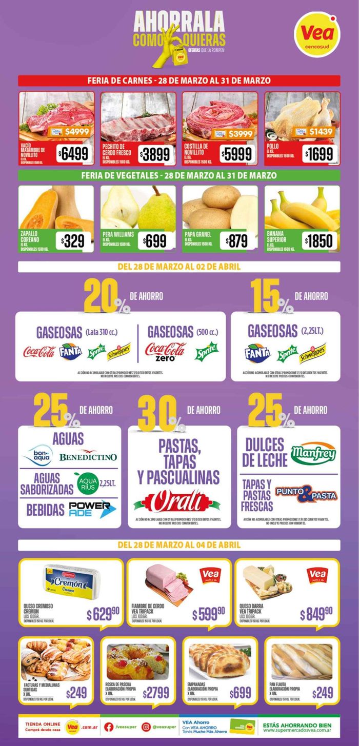 Catálogo Supermercados Vea en Córdoba | Ofertas Supermercados Vea CBA | 28/3/2024 - 2/4/2024