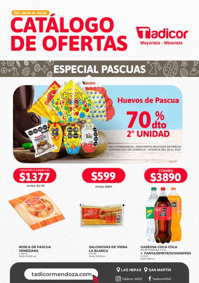 Ofertas de Hiper-Supermercados en Las Heras (Mendoza) | Ofertas Supermercados Tadicor de Supermercados Tadicor | 28/3/2024 - 2/4/2024