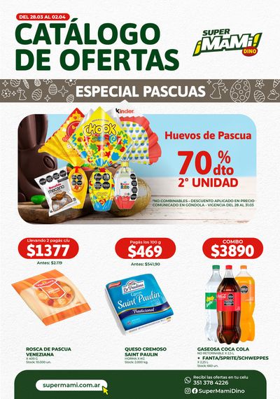 Ofertas de Hiper-Supermercados en Alta Gracia | Catálogo Semanal Super Mami de Super Mami | 28/3/2024 - 2/4/2024