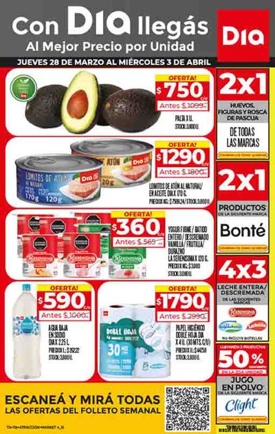 Catálogo Supermercados DIA en Berazategui | Folleto Supermercados DIA - TT | 28/3/2024 - 3/4/2024