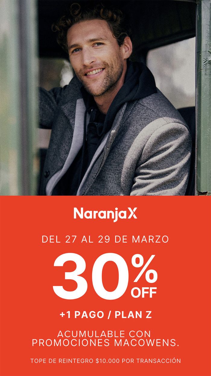 Catálogo Macowens en La Plata | Naranja X 30% off | 28/3/2024 - 29/3/2024