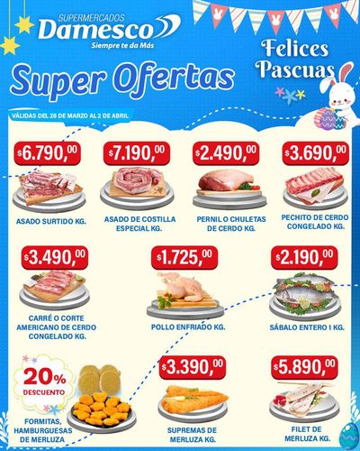 Catálogo Supermercados Damesco en Salta | Ofertas Pascuas Supermercados Damesco | 29/3/2024 - 2/4/2024