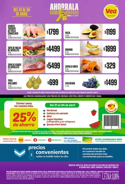 Catálogo Supermercados Vea en San Antonio de Padua | Ofertas Supermercados Vea NEA #2 | 1/4/2024 - 4/4/2024
