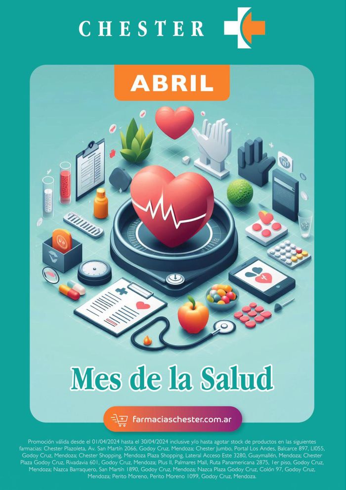Catálogo Farmacias Chester en Mendoza | Revista Abril Farmacias Chester | 2/4/2024 - 30/4/2024