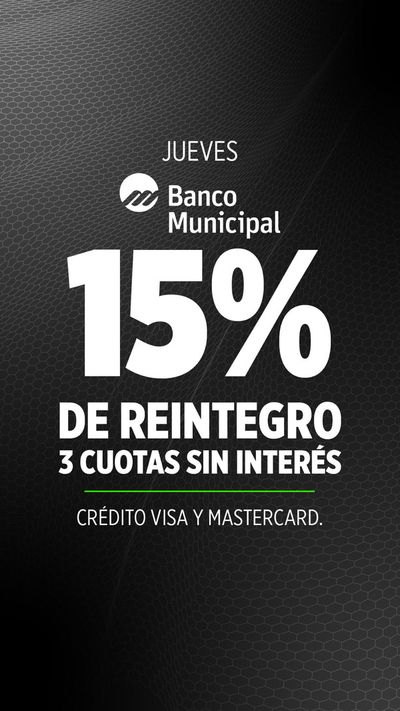 Ofertas de Deporte | 15% de reintegro con Banco Municipal de Digital Sport | 4/4/2024 - 25/4/2024