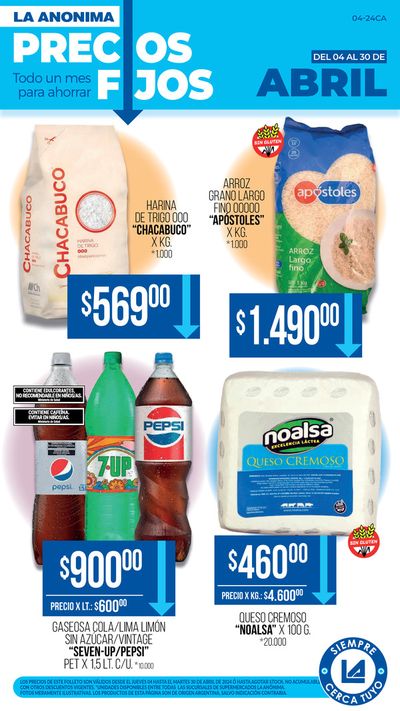 Ofertas de Hiper-Supermercados en Río Grande | Precios Fijos isla  de La Anonima | 5/4/2024 - 30/4/2024