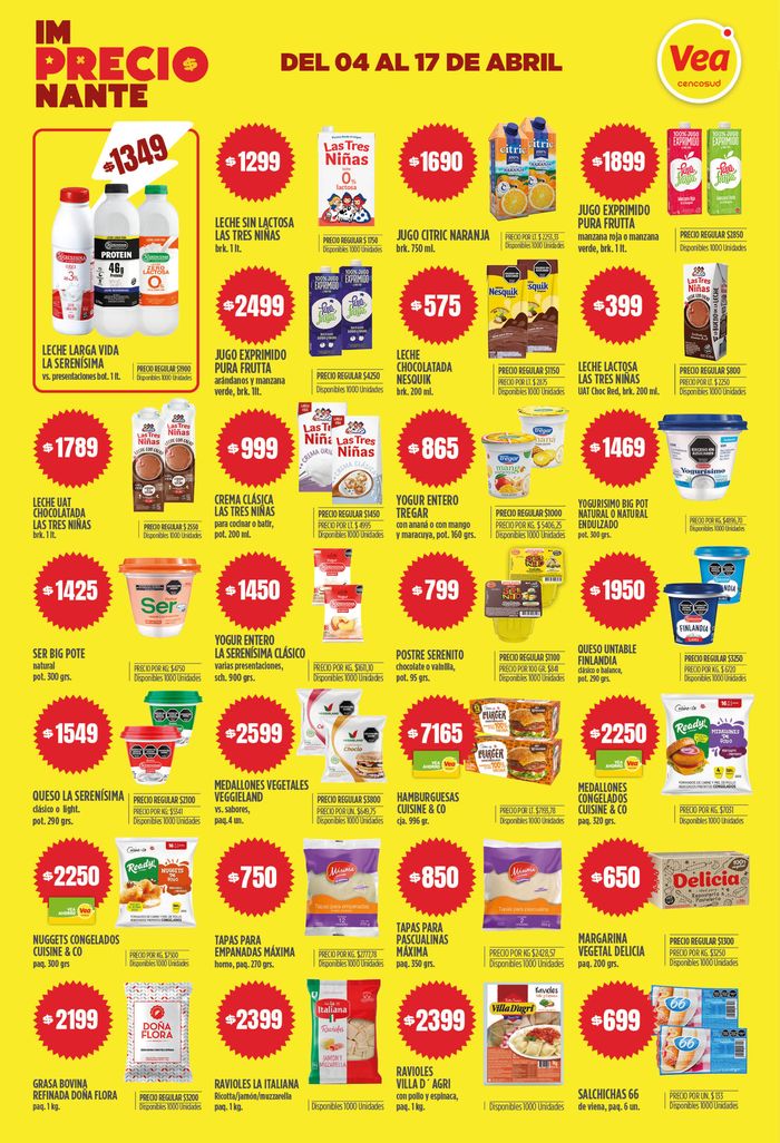 Catálogo Supermercados Vea en Mendoza | Catálogo Cuyo Supermercados Vea  | 5/4/2024 - 17/4/2024