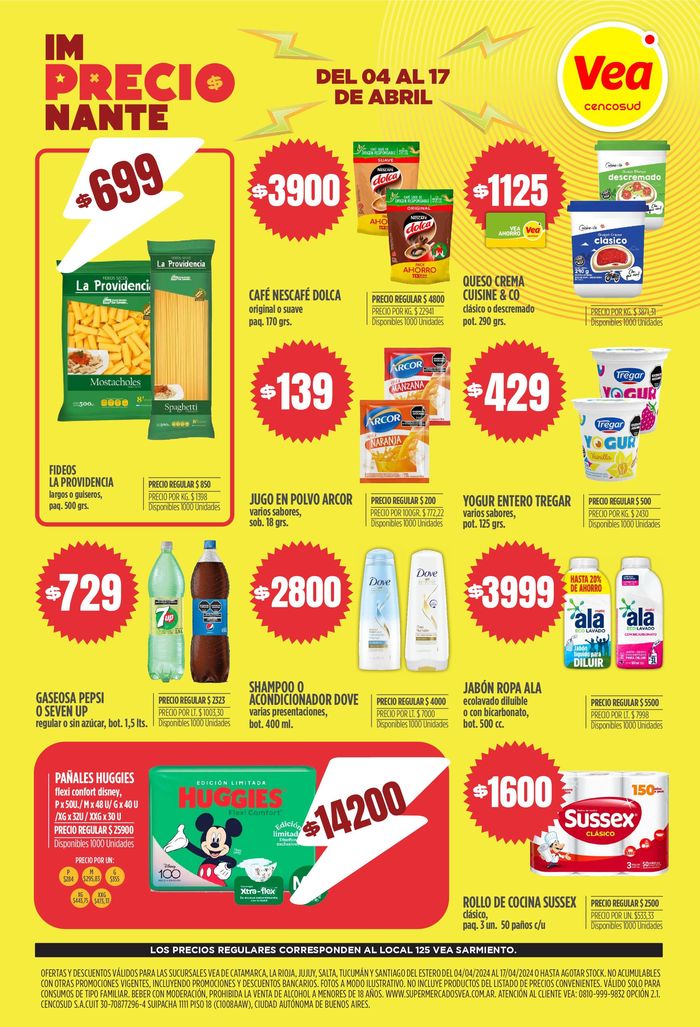 Catálogo Supermercados Vea en San Salvador (Jujuy) | Catálogo NOA Supermercados Vea  | 5/4/2024 - 17/4/2024