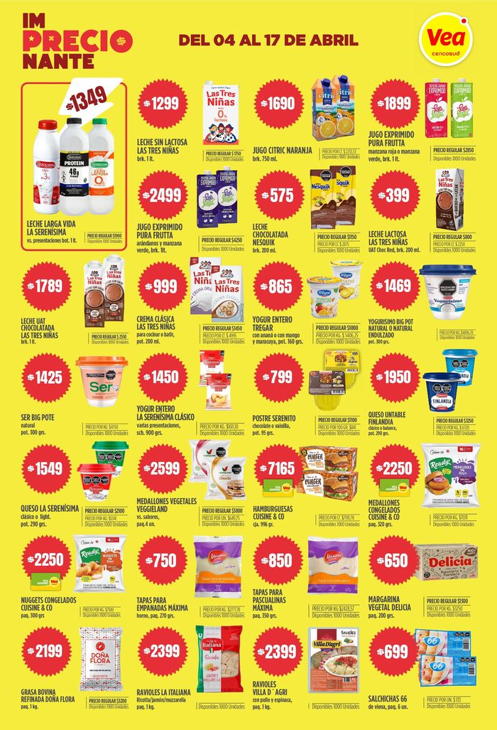 Catálogo Supermercados Vea en San Miguel de Tucumán | Catálogo NOA Supermercados Vea  | 5/4/2024 - 17/4/2024