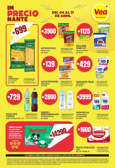 Ofertas de Hiper-Supermercados en Mendoza | Catálogo NOA Supermercados Vea  de Supermercados Vea | 5/4/2024 - 17/4/2024