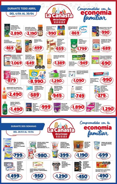 Ofertas de Hiper-Supermercados en Tres Arroyos | La Canasta Cooperativa Obrera de Cooperativa Obrera | 5/4/2024 - 30/4/2024