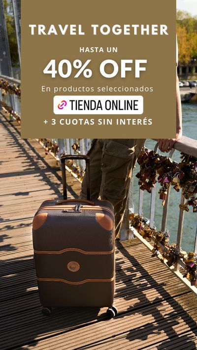 Ofertas de Ropa, Zapatos y Accesorios en Buenos Aires | Travel Together - Hasta 40% OFF de Delsey | 9/4/2024 - 19/4/2024