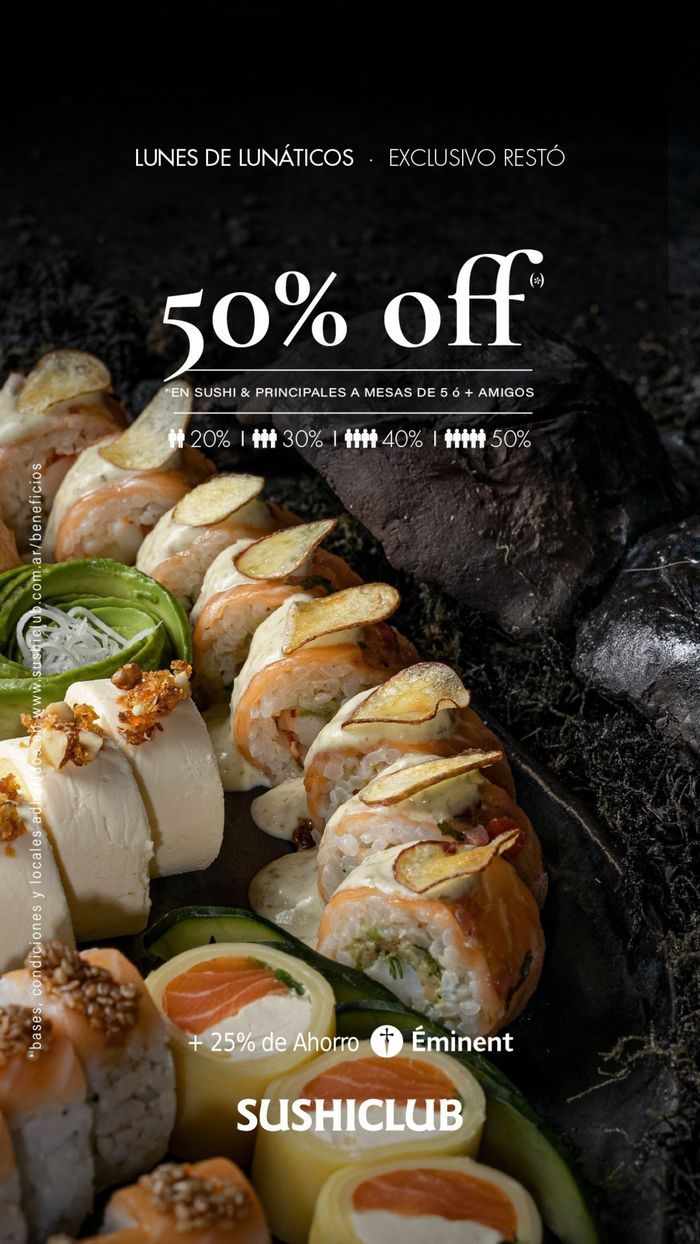 Catálogo Sushi Club en Canning | 50% off en sushi | 15/4/2024 - 29/4/2024