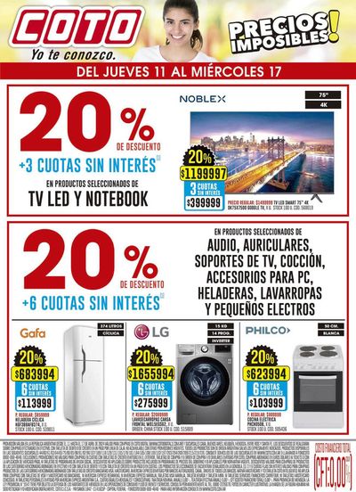 Ofertas de Hiper-Supermercados en Campana | Coto Afiche Electro Motivo de Coto | 11/4/2024 - 17/4/2024