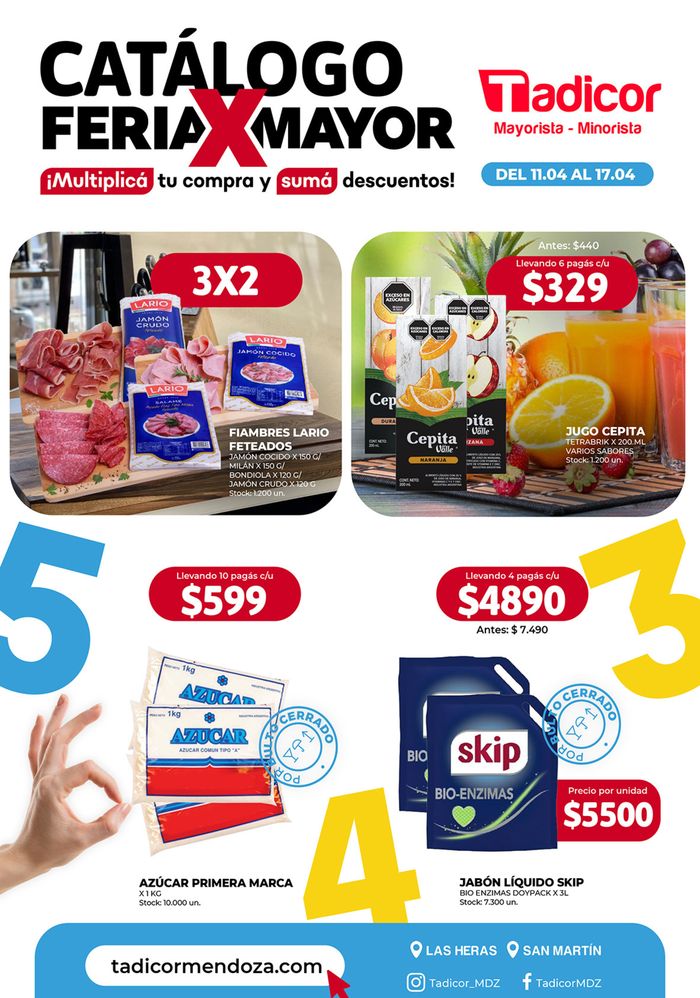 Catálogo Supermercados Tadicor | Ofertas Supermercados Tadicor | 11/4/2024 - 17/4/2024
