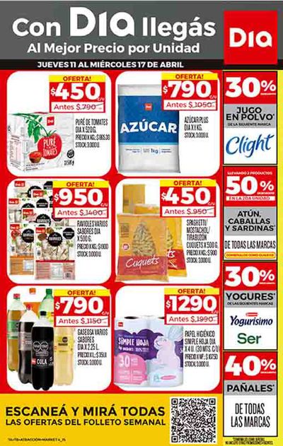 Ofertas de Hiper-Supermercados en General Pacheco | Catálogo Supermercados DIA - TT de Supermercados DIA | 11/4/2024 - 17/4/2024