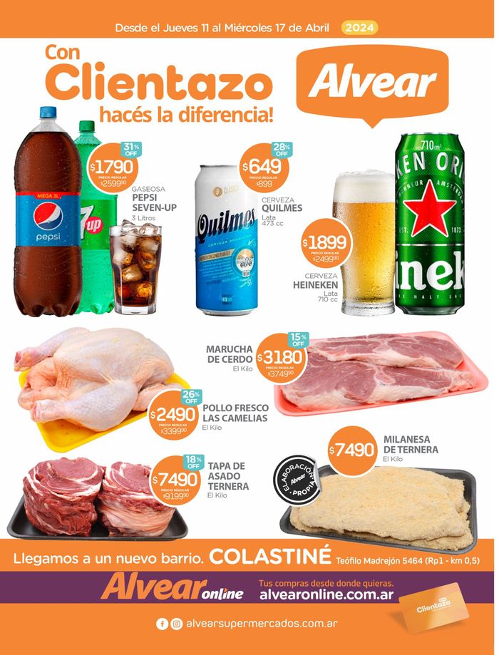 Catálogo Super Alvear en Santa Fe | Ofertas Supermercados Alvear | 11/4/2024 - 17/4/2024