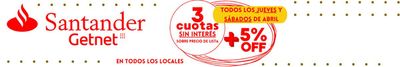 Ofertas de Electrónica y Electrodomésticos en Funes | Santander Getnet 5% off de Pascal Online | 11/4/2024 - 27/4/2024