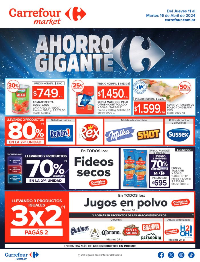 Catálogo Carrefour Market en Avellaneda (Buenos Aires) | Catálogo Ahorro Gigante Market BS AS | 12/4/2024 - 16/4/2024