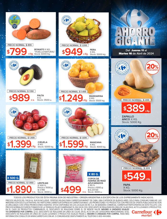 Catálogo Carrefour Market en Tandil | Catálogo Ahorro Gigante Market BS AS | 12/4/2024 - 16/4/2024