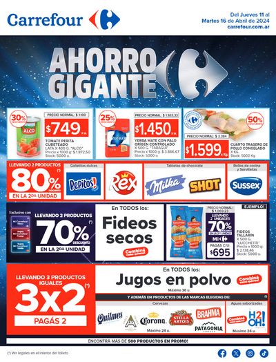 Catálogo Carrefour en San Miguel de Tucumán | Catálogo Ahorro Gigante Hiper Interior | 12/4/2024 - 16/4/2024
