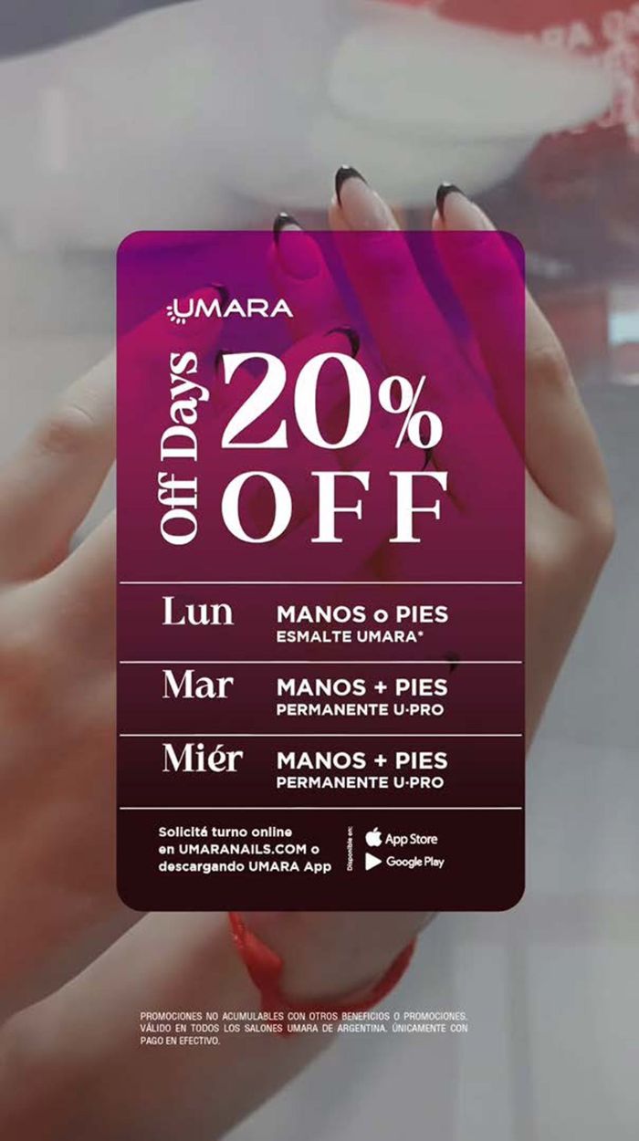 Catálogo Umara en Mendoza | Umara Off Days 20% off | 12/4/2024 - 30/4/2024
