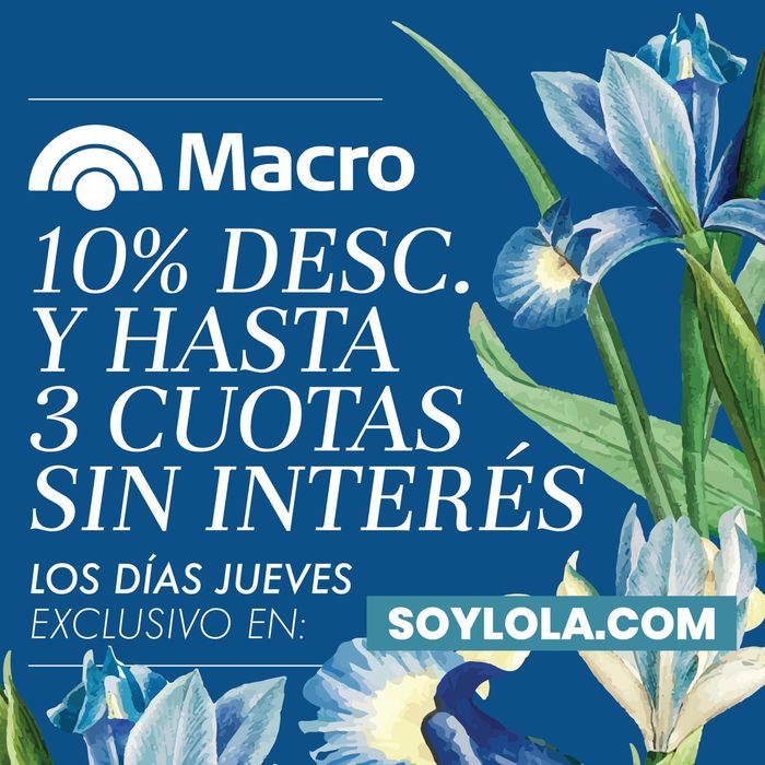 Catálogo Soy Lola en Microcentro | Promos Bancarias Abril - Hasta 20% off | 12/4/2024 - 27/4/2024