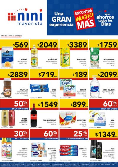 Ofertas de Hiper-Supermercados en Trujui | Revista Nini Mayorista 1251  de Nini Mayorista | 15/4/2024 - 21/4/2024