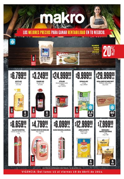 Ofertas de Hiper-Supermercados en Río Cuarto | Ofertas Makro 15-19/04/24 de Makro | 15/4/2024 - 19/4/2024