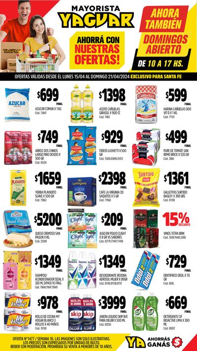Catálogo Supermercados Yaguar en Santa Fe | Ofertas Yaguar - Santa Fe | 15/4/2024 - 21/4/2024